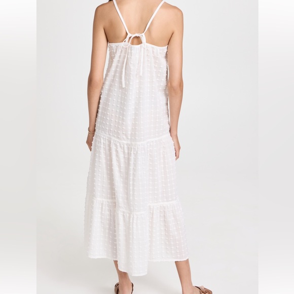 Swiss Dot Cover-Up Tiered Maxi Dress - Picture 2 of 7